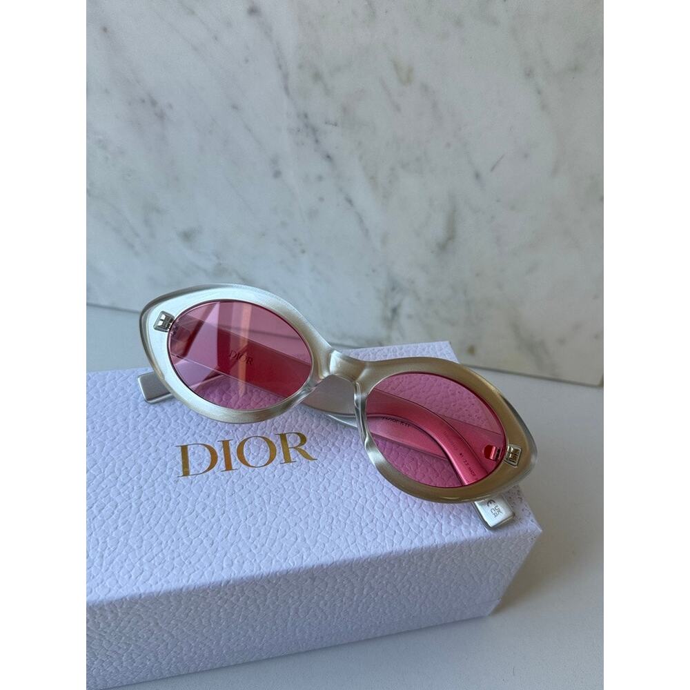 NEW Dior LuckyDior R1I x ERD Sunglasses in Metallic Silver - Picture 2 of 6